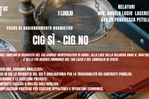 Focus sull’obbligo di richiesta del CIG (Codice Identificativo di Gara), alla luce della Delibera ANAC n. 5842023 e delle più re